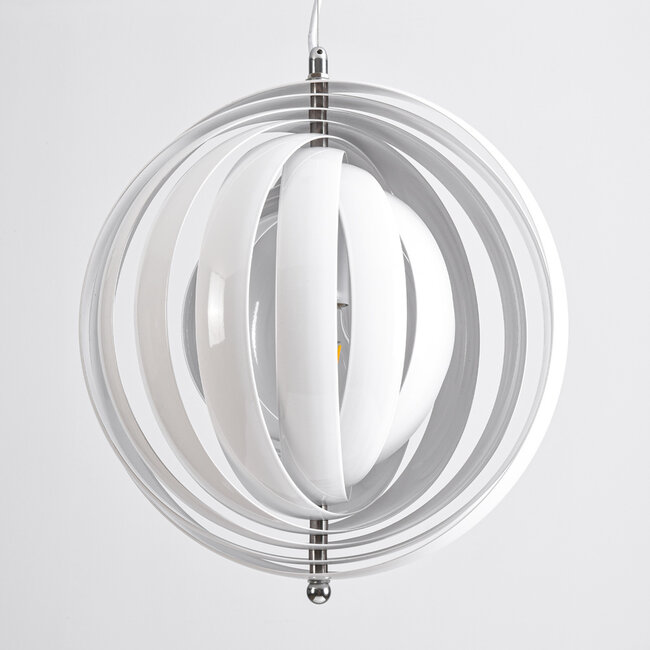 Design lampa wisząca z białego żelaza, 1-światło - Luana