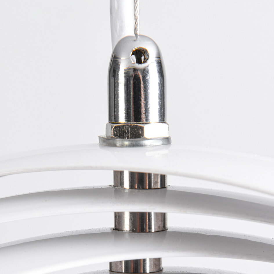 Design lampa wisząca z białego żelaza, 1-światło - Luana
