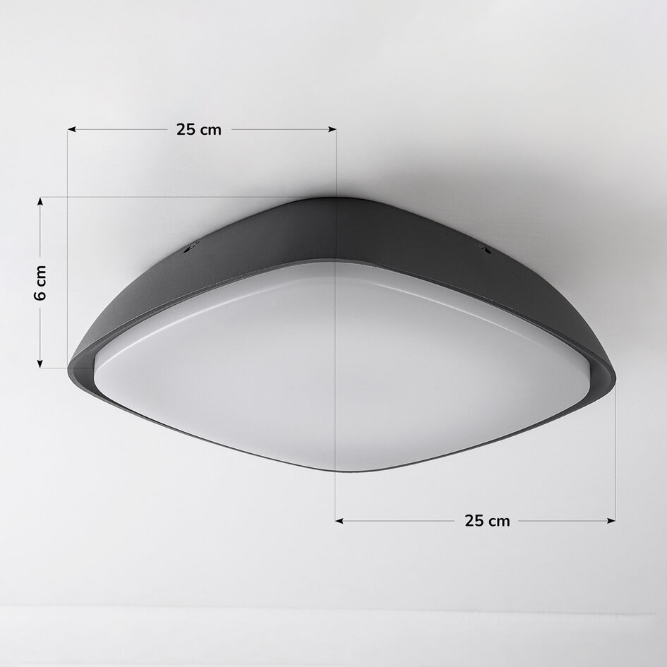 Ciemnoszara design Lampa sufitowa zewnętrzna - Bodi