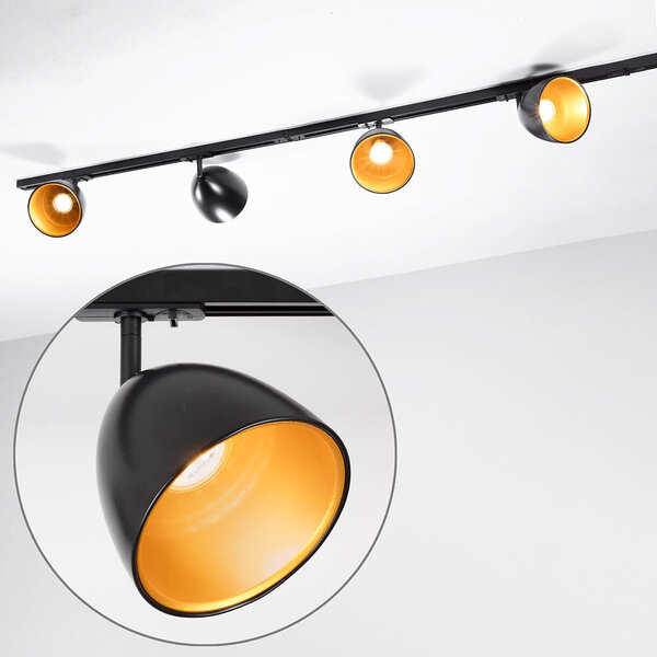 Nowoczesny 1-fazowy system szynowy 1,5 metra z reflektorami Jacques - lampa sufitowa