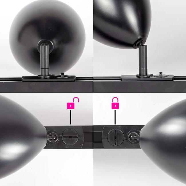 Nowoczesny 1-fazowy system szynowy 1,5 metra z reflektorami Jacques - lampa sufitowa