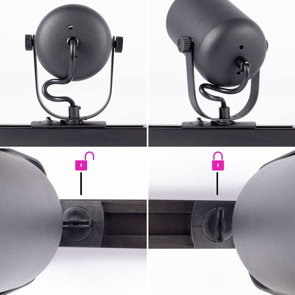 Nowoczesny system szynowy 1-fazowy 3 metry z reflektorami Julien - lampa sufitowa