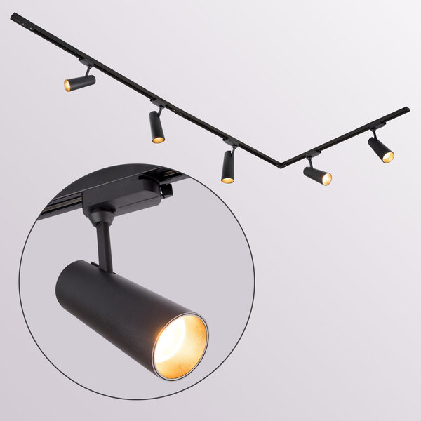 Nowoczesny system szynowy 1-fazowy o długości 3 metrów z reflektorami Juliette - lampa sufitowa