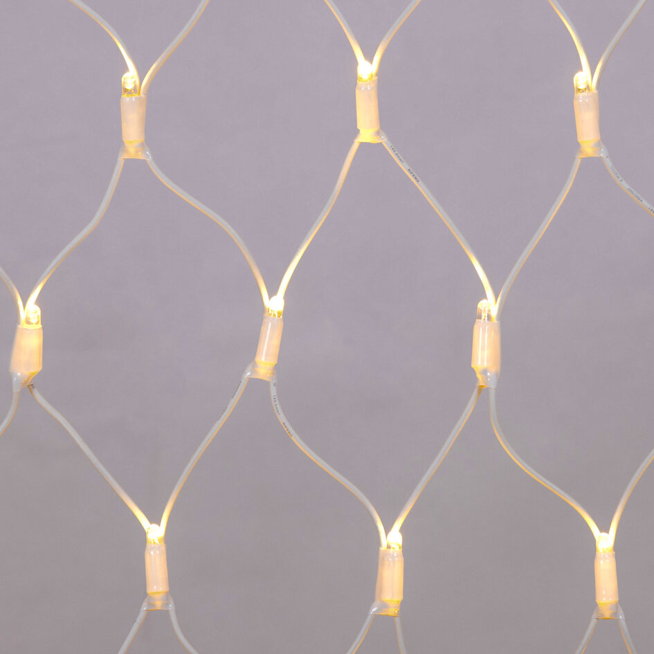 Modułowe lampki siatkowe białe | od 2 m² | 200 diod LED | Ciepła biel | guma