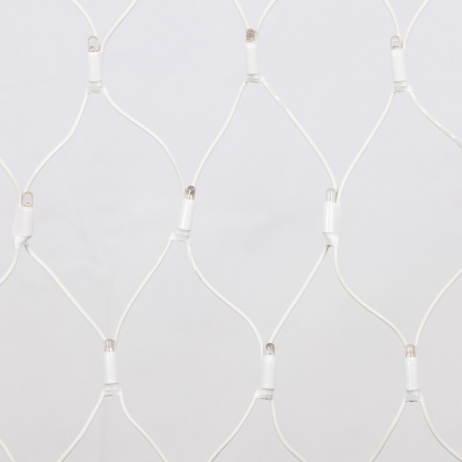Modułowe lampki siatkowe białe | od 2 m² | 200 diod LED | Ciepła biel | guma