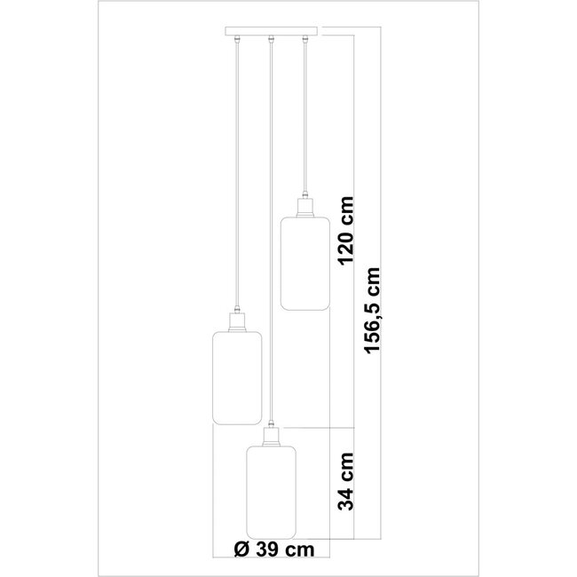 Lampa wisząca z mlecznobiałym szkłem - Laura