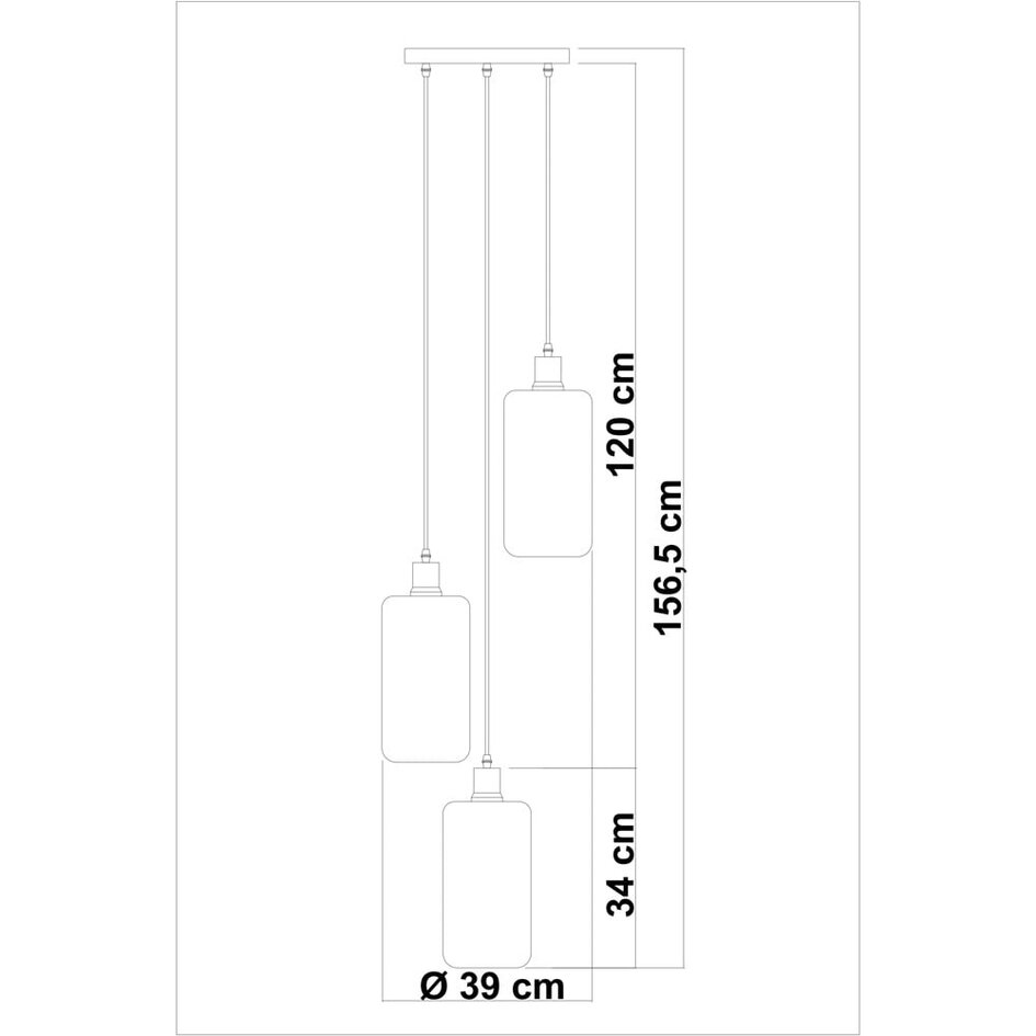 Lampa wisząca z mlecznobiałym szkłem - Laura