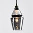 Lampa wisząca Sofie – 3-punktowa, dymione szkło, czarna