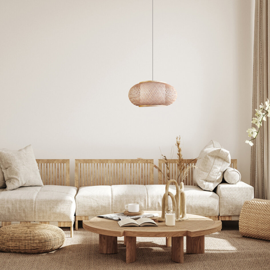 Lampa wisząca z bambusa - Fenna