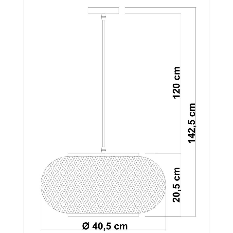 Lampa wisząca z bambusa - Fenna