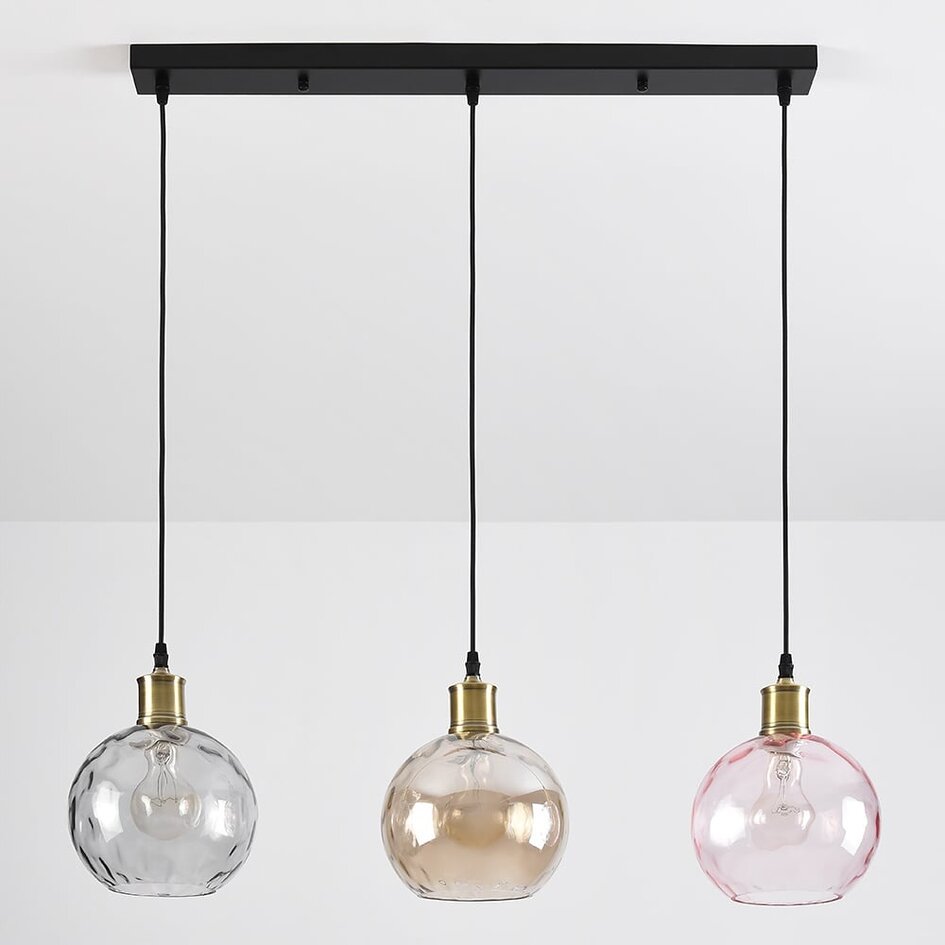 Lampa wisząca Lotte z trzema kolorami szkła