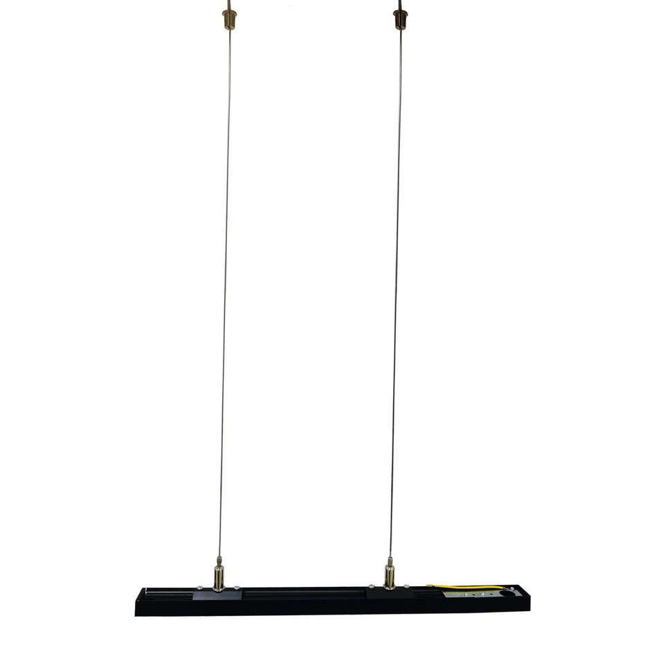 System zawieszenia na linie stalowej do szyny jednofazowej – czarny