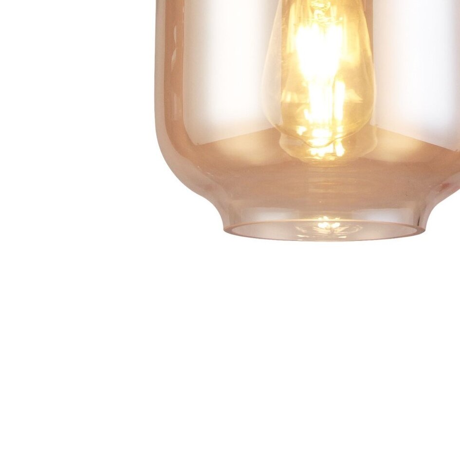Produkt outletowy: Lampa wisząca Venice ze szkłem bursztynowym
