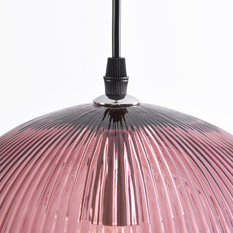 Lampa wisząca Molly z ryflowanego szkła
