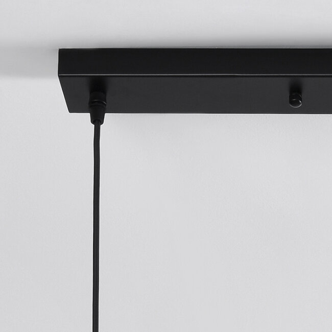 Design lampa wisząca Rick ze szkłem w kolorze różowego złota, 3 światła