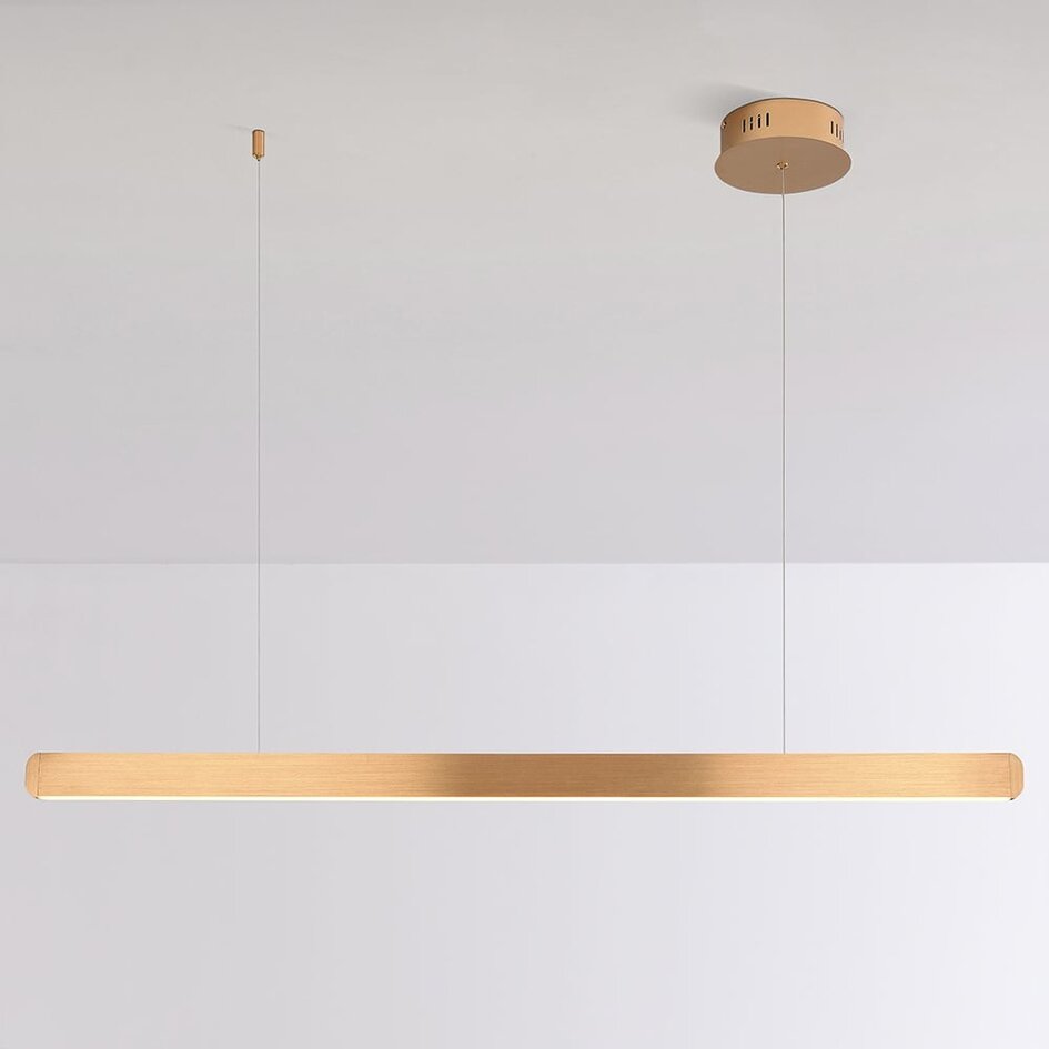 Ściemnialna złota lampa wisząca LED - Harvey