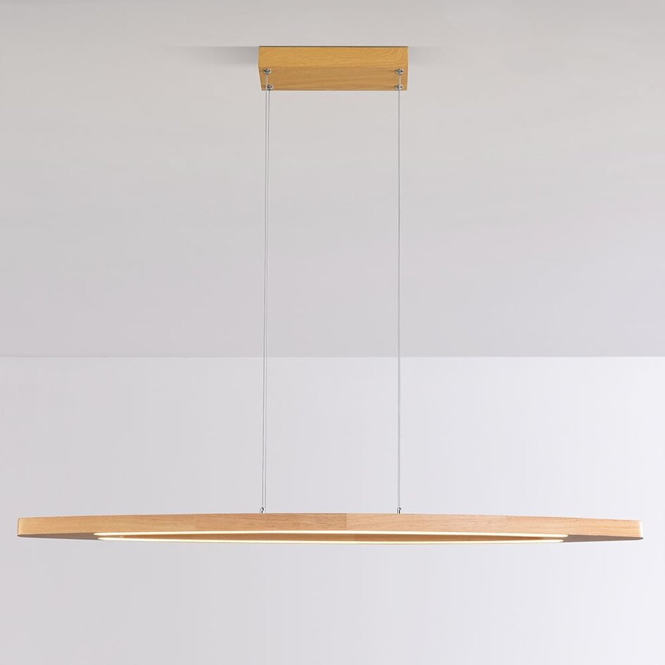 Ściemnialna lampa wisząca Jimmy drewniana