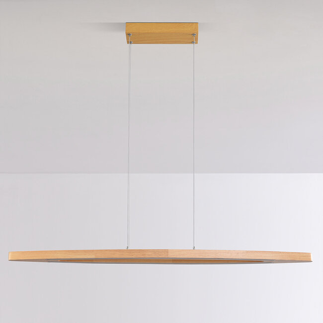 Ściemnialna lampa wisząca Jimmy drewniana