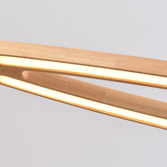 Ściemnialna lampa wisząca Jimmy drewniana