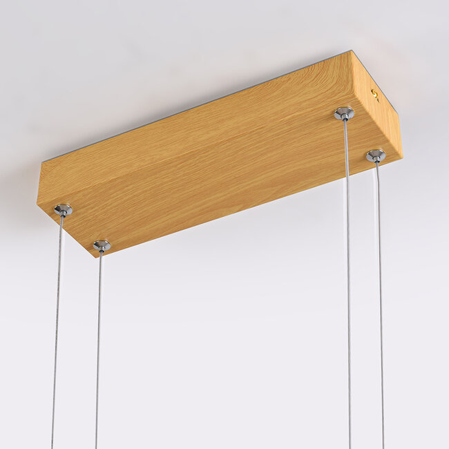 Ściemnialna lampa wisząca Jimmy drewniana