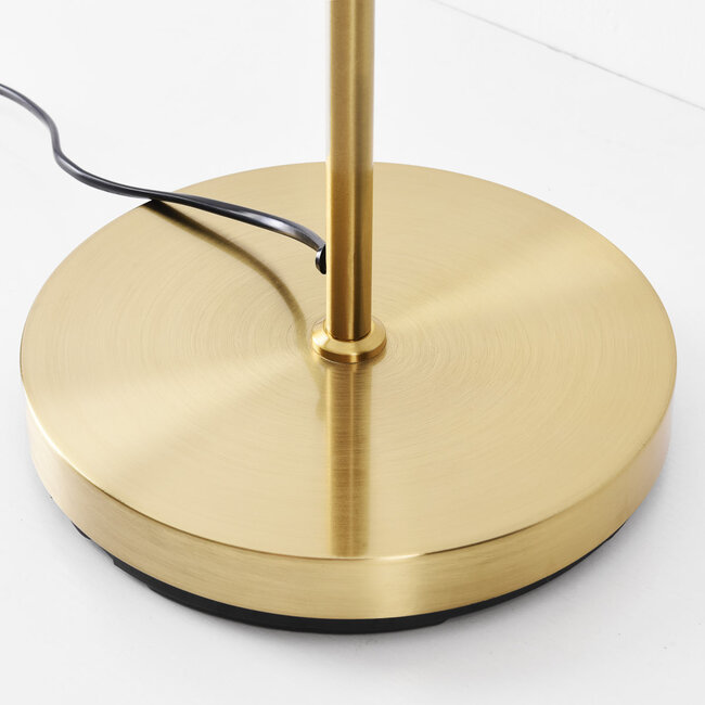 Design lampa podłogowa złota z mlecznobiałym szkłem 5 światła - Tyson