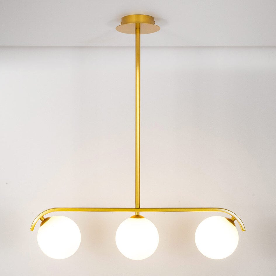 3 światła lampa wisząca Marc z mlecznobiałym szkłem