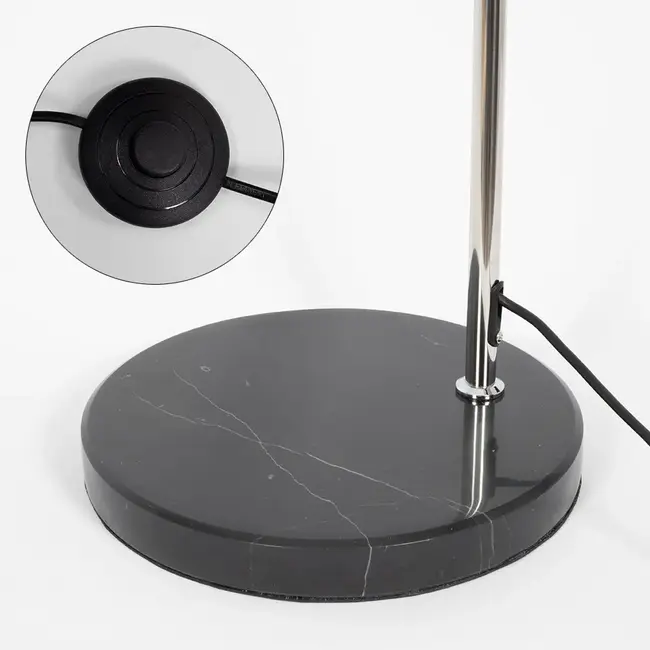 Gięta lampa stojąca Bowie - chrom