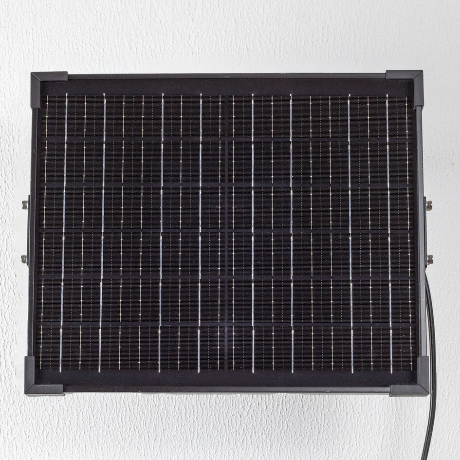 Czarny solarny kinkiet zewnętrzny Nestor - 60W