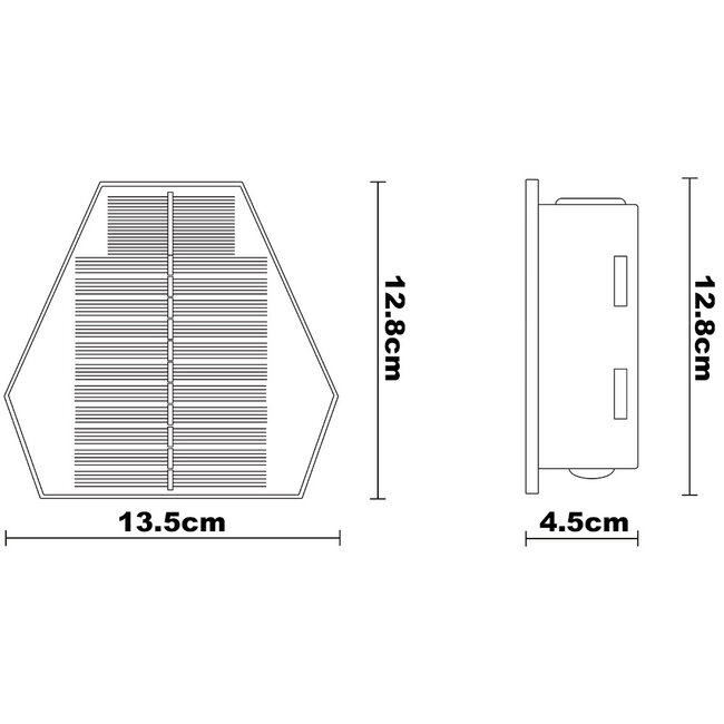 3 światła solarny kinkiet zewnętrzny Charissa