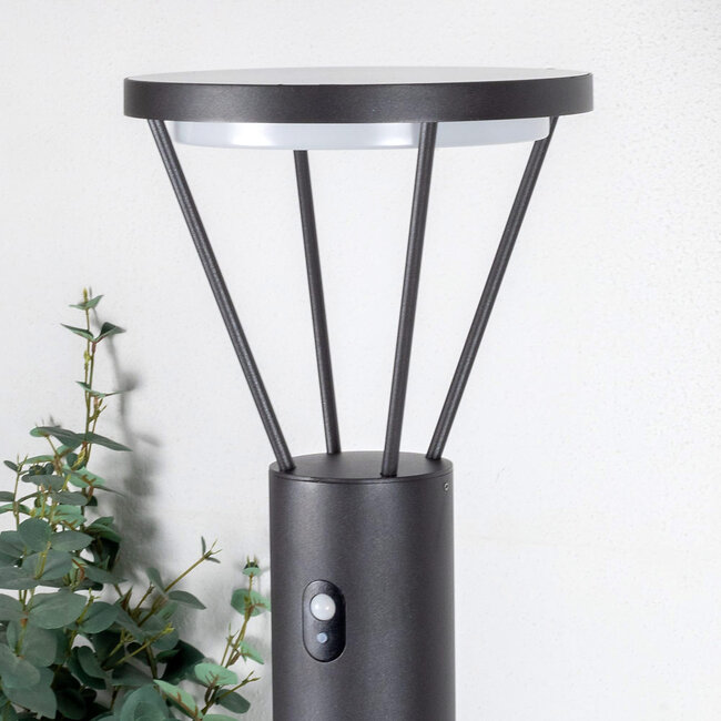 Solarna zewnętrzna lampa podłogowa Marina z czujnikiem