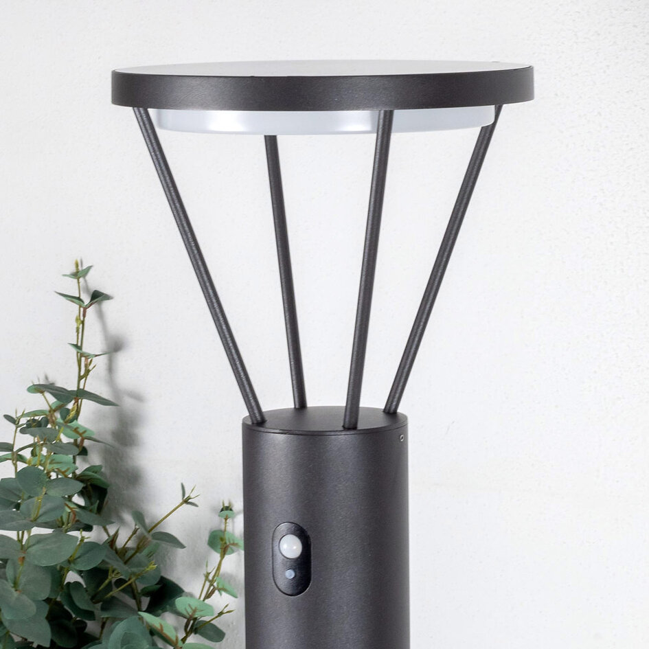 Solarna zewnętrzna lampa podłogowa Marina z czujnikiem