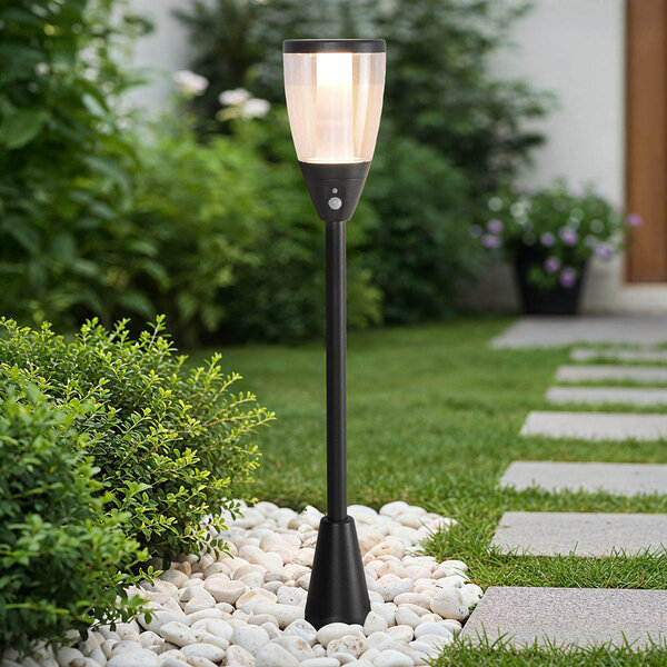Solarna lampa stojąca zewnętrzna z czujnikiem Donni