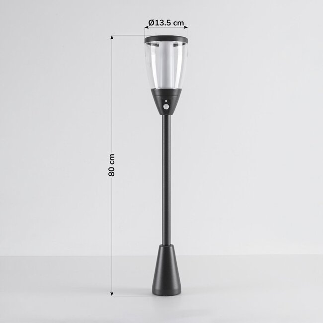 Solarna lampa stojąca zewnętrzna z czujnikiem Donni