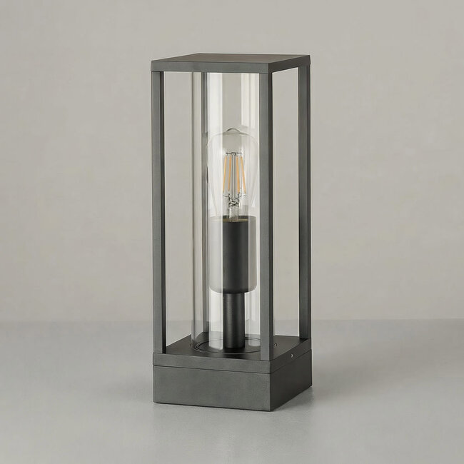 Przemysłowa lampka stołowa zewnętrzna Ted - czarna