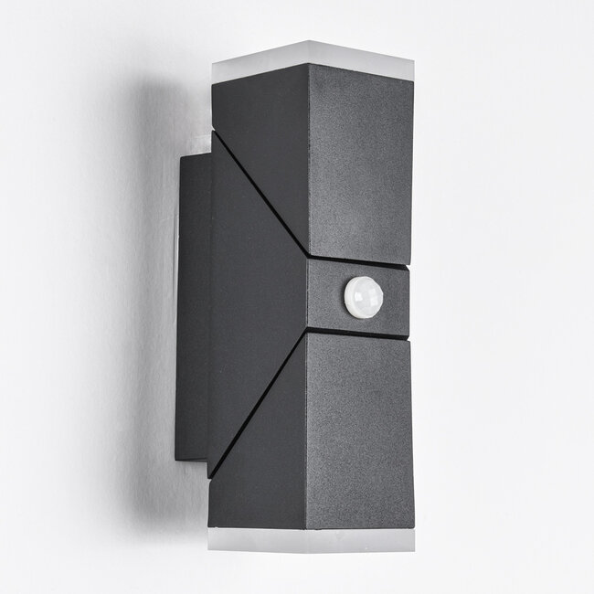 Regulowany kinkiet Michael 2-światło z czujnikiem - czarny