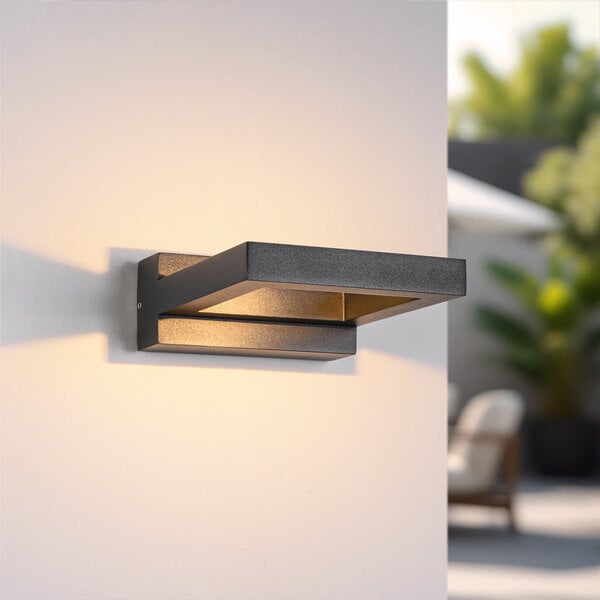 Czarny design kinkiet Vince - IP54