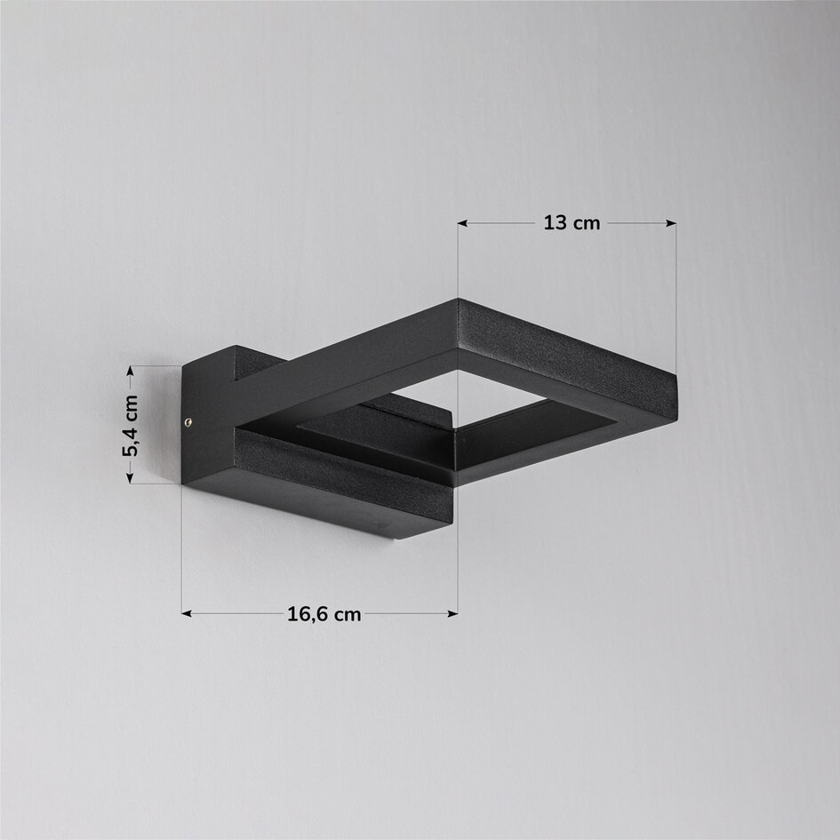 Czarny design kinkiet Vince - IP54
