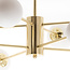 Design piaskowo-złota lampa sufitowa z mlecznobiałym szkłem - 8-światło Idaho
