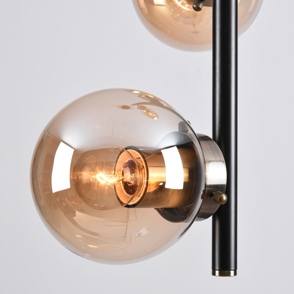 Design czarna lampa wisząca 3 światła - Lori
