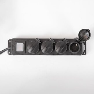 Listwa zasilająca zewnętrzna IP44 o grubości przewodu 3x1,5mm² - 5M