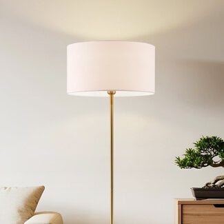 Lampa podłogowa z materiałowym kloszem - Valya