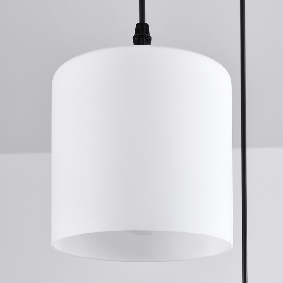 Lampa wisząca 3 światła z mlecznobiałym szkłem - Kezia