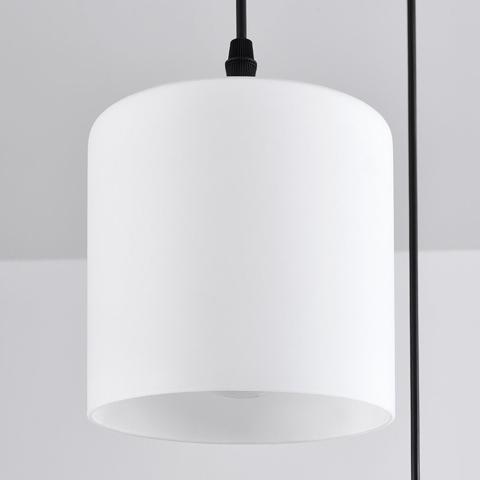 Lampa wisząca Kezia – 3-punktowa, mlecznobiałe szkło