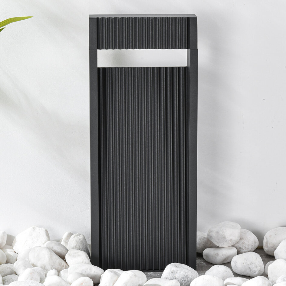 Lampa podłogowa zewnętrzna Andrew z żebrowanym wzorem 40 cm