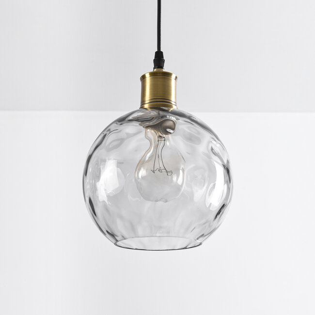 Lampa wisząca 1-światło Lotte - szkło przydymione z zaokrągleniem