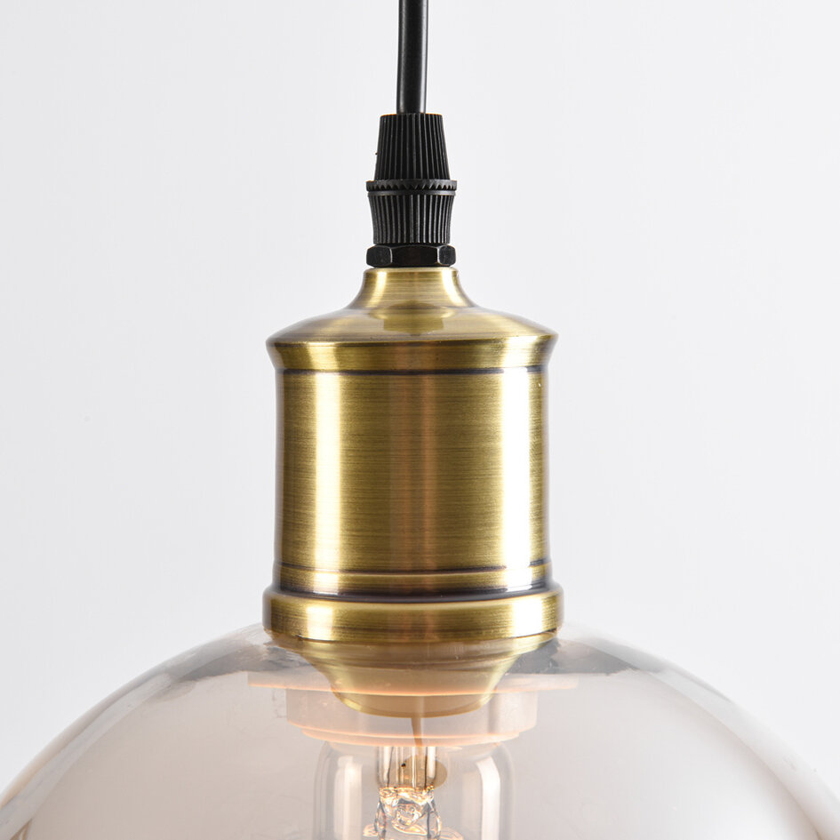 1 światło lampa wisząca Liya koniakowe szkło