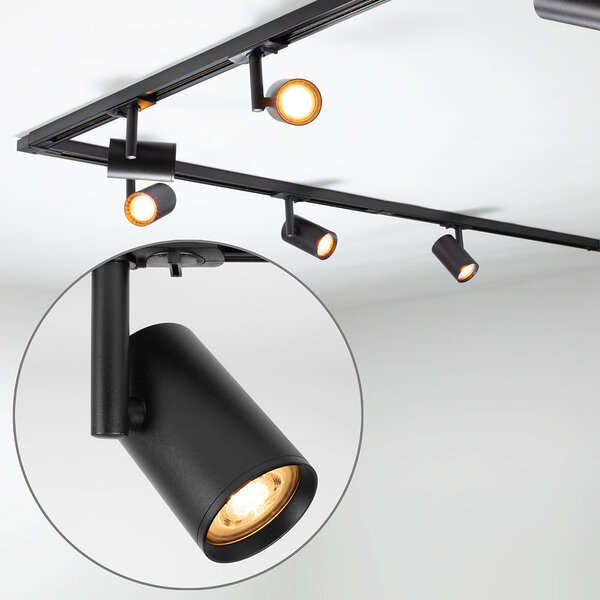 Design 1-fazowy system szynowy 3 metry z reflektorami Blake - Reflektory sufitowe