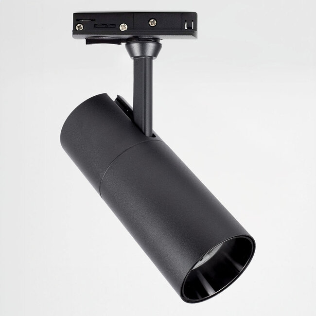 Nowoczesny 1-fazowy system szynowy 1,5 metra z reflektorami Liam – czarne