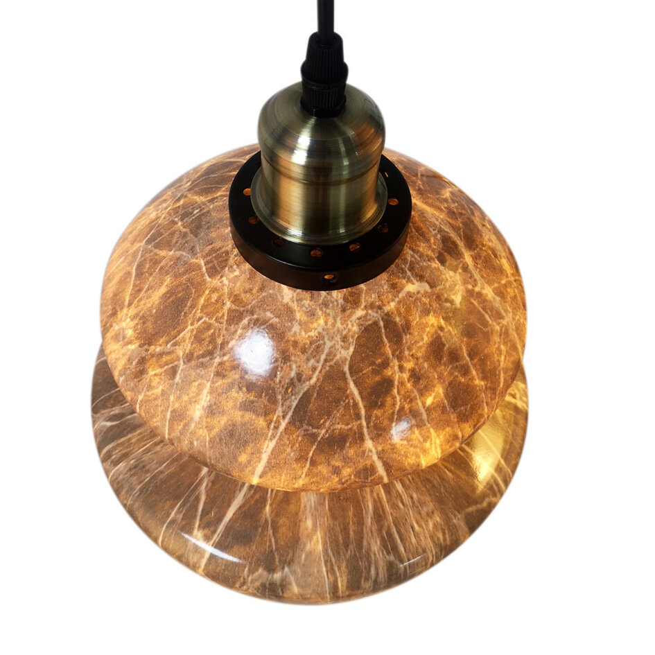 3 światła lampa wisząca ze szkłem marmurowym - Evelyn