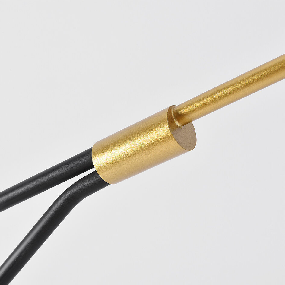 Design lampa podłogowa z marmurem i złotymi detalami - Monica